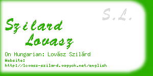 szilard lovasz business card